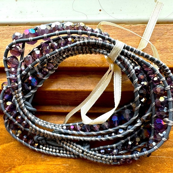 Bindy USA new Bead and Leather Wrap Bracelet, Necklace, Anklet Jewelry - Picture 1 of 8